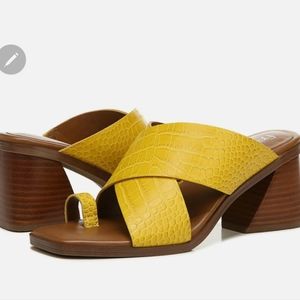 Franco Sarto - Safia Womens Faux Leather Slip On Heels